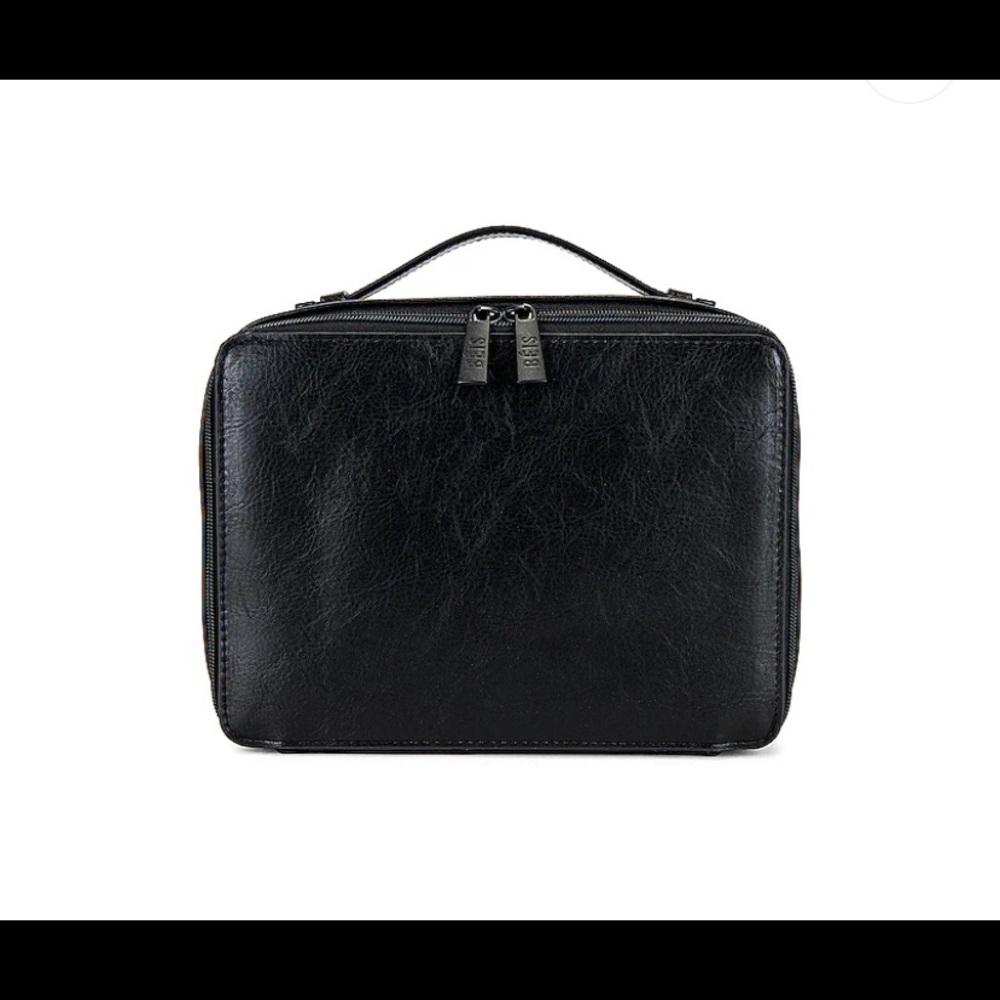 Black croc  cosmetic bag
